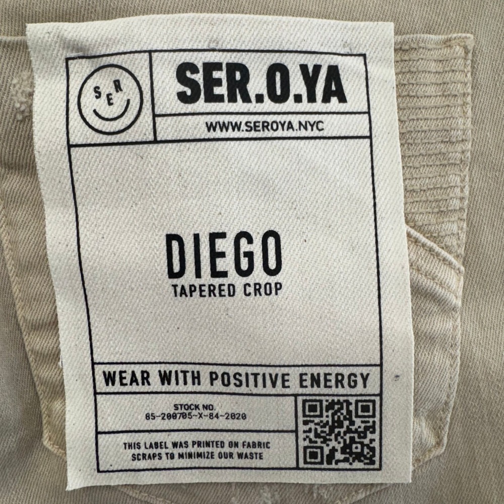 Ser.o.ya Diego Skinny Jeans Sand Dune Distressed Frayed Hem 1487-24 Size 28 - Picture 12 of 16